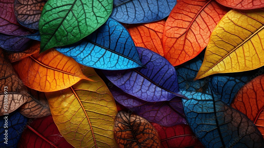 AI generated illustration of vibrant leaves AI generated illustration of vibrant leaves