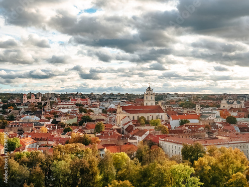 Wallpaper Mural General view of Vilnius Old Town in autumn Torontodigital.ca