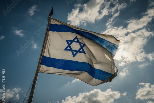 AI generated illustration of An Israeli flag