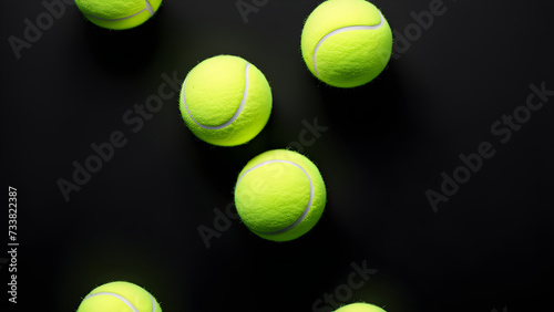 Tennis ball, image expressing the characteristics of tennis sports. generative AI. © sungsuk park