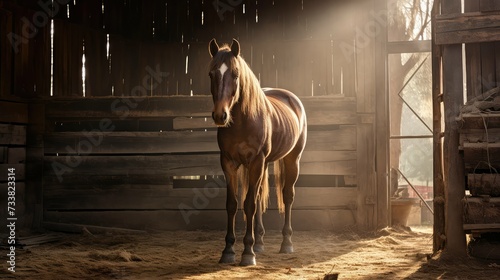 stable horse at barn © PikePicture