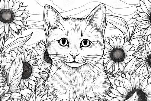 printable picture, coloring book with animals, © Nikita