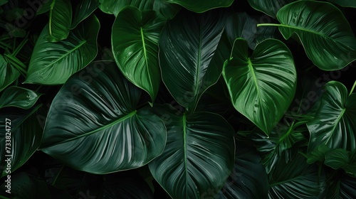 Posh Dark Green Leafy Pattern