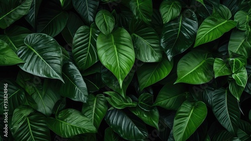 High-End Dark Green Leaves Seamless Texture