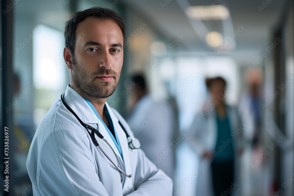 Portrait of a medical worker in a hospital Portrait of a medical worker in a hospital