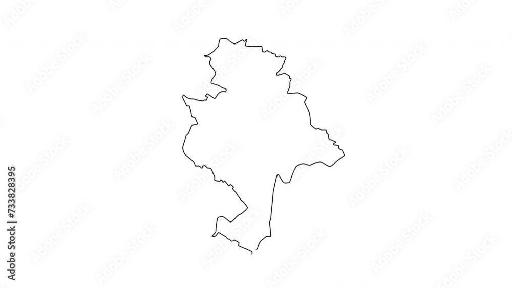 animated sketch map of Nottingham in England animated sketch map of Nottingham in England