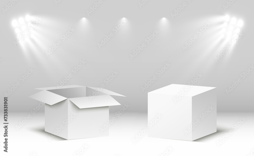 3D cardboard boxes for delivery Isometric paper containers 3D cardboard boxes for delivery Isometric paper containers