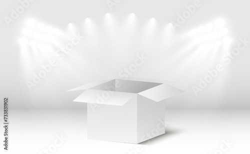 3D cardboard boxes for delivery Isometric paper containers	
