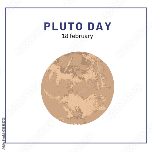 Dark Blue Pluto Day Template Design 