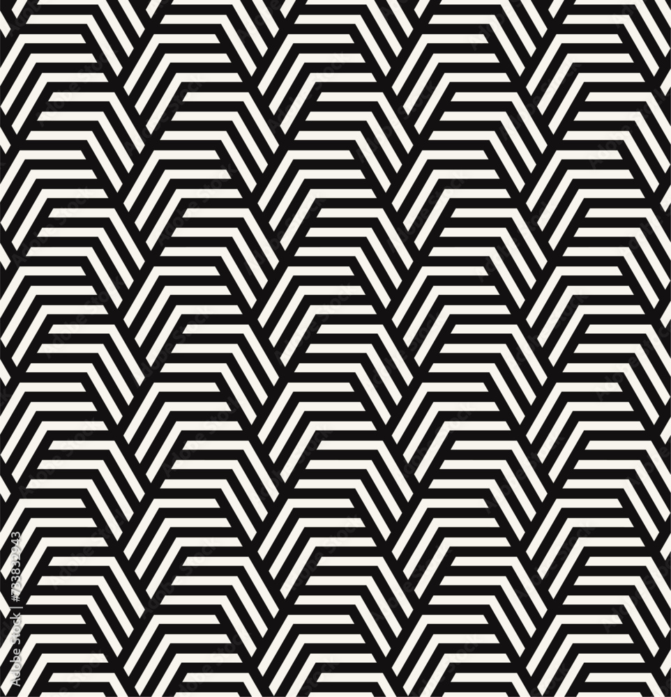 Vector seamless pattern. Modern stylish texture. Repeating geometric background. Striped monochrome bold hexagonal grid. Tileable graphic design. Can be used as swatch for illustrator. Vector seamless pattern. Modern stylish texture. Repeating geometric background. Striped monochrome bold hexagonal grid. Tileable graphic design. Can be used as swatch for illustrator.