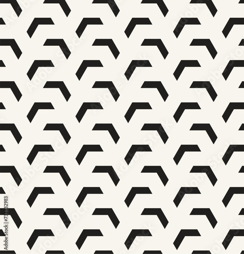 Vector seamless pattern. Modern stylish texture. Repeating geometric background. Striped monochrome bold hexagonal grid. Tileable graphic design. Can be used as swatch for illustrator.