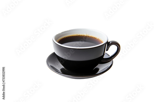 Black Coffee on Transparent Background, PNG, Generative Ai
