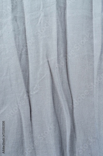 Grey wrinkled linen texture