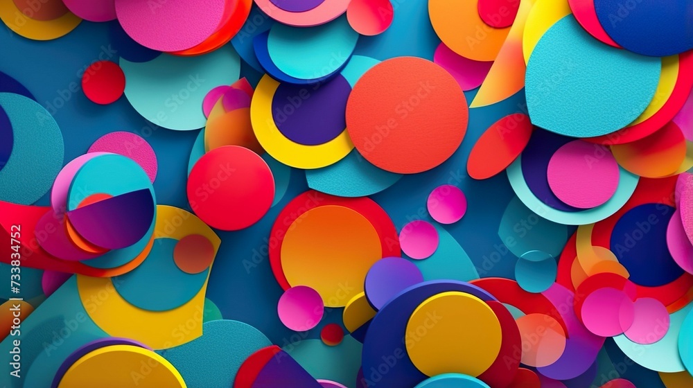 AI generated illustration of  3D rendering and digital art design with geometric figures
