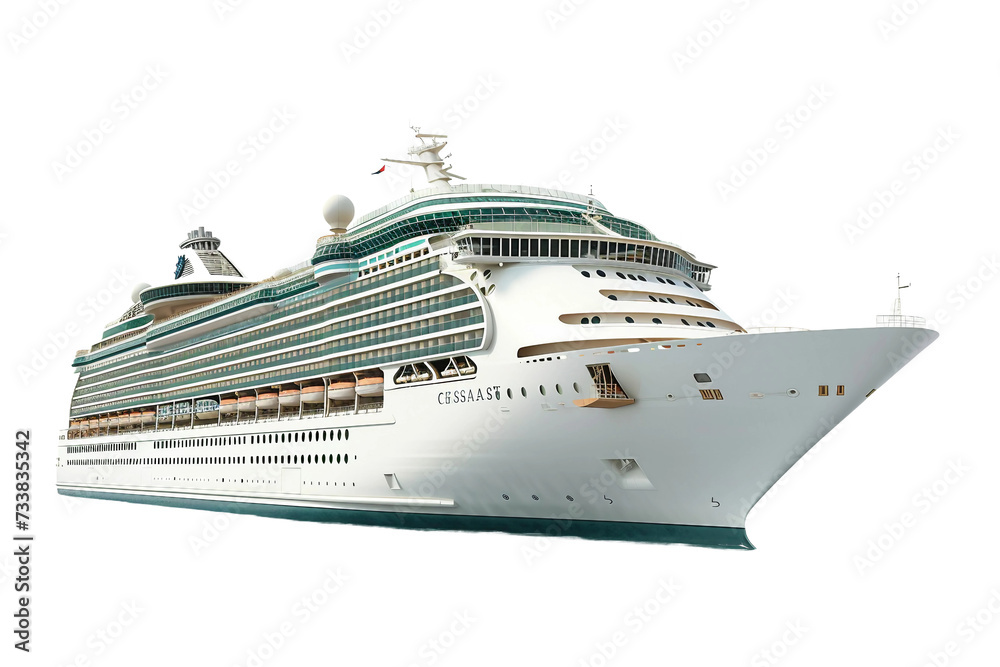 Embarking Cruise Ship on Transparent Background, PNG, Generative Ai