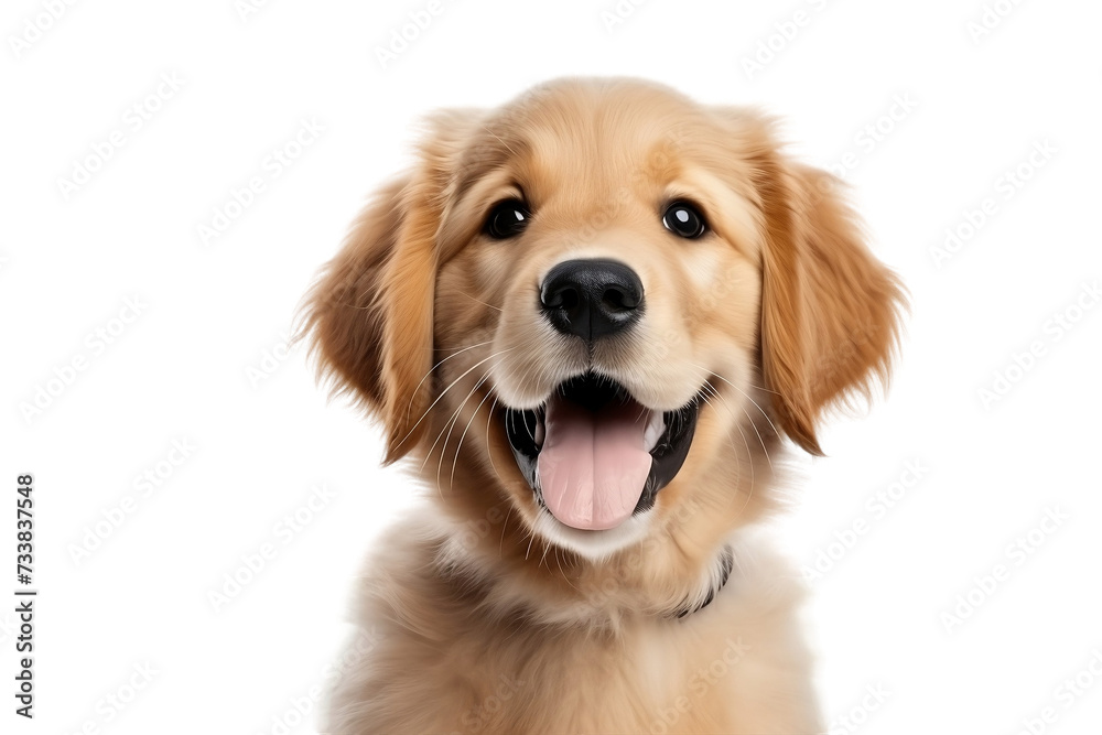 dog brown portrait view isolated on white or transparent png background