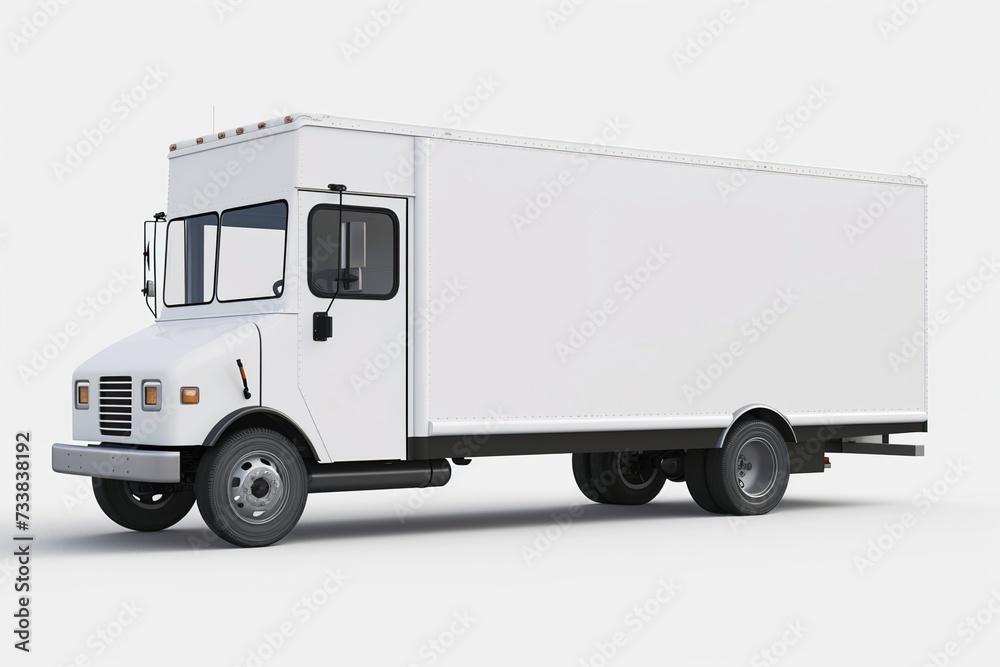 white truck isolated on white white truck isolated on white