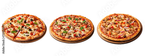 Set of Pizza png images food images fast food isolated white,transparent background for crop image use