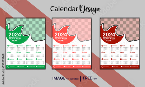Wall Calendar design template