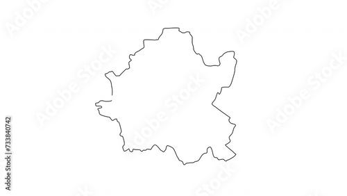 animated sketch of the map of Wolverhampton in England photo