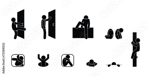 people icon, stick figure man, random human silhouettes