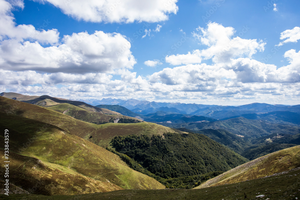Summer landscape in the mountains of Navarra, Pyrenees, Spain Summer landscape in the mountains of Navarra, Pyrenees, Spain
