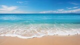 AI generated illustration of golden sands meeting turquoise waves in a secluded beach paradise