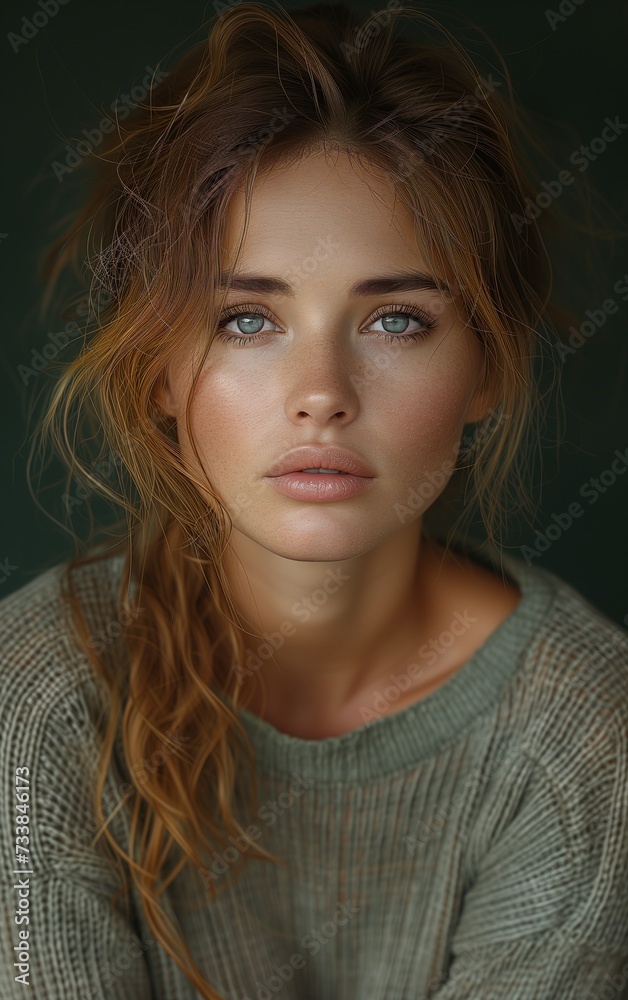 Portrait of a young Caucasian female Portrait of a young Caucasian female
