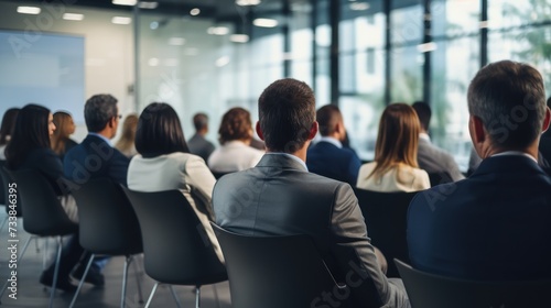  Corporate meeting of IT industry employees who talk about new projects and the direction of company development © Damian Sobczyk