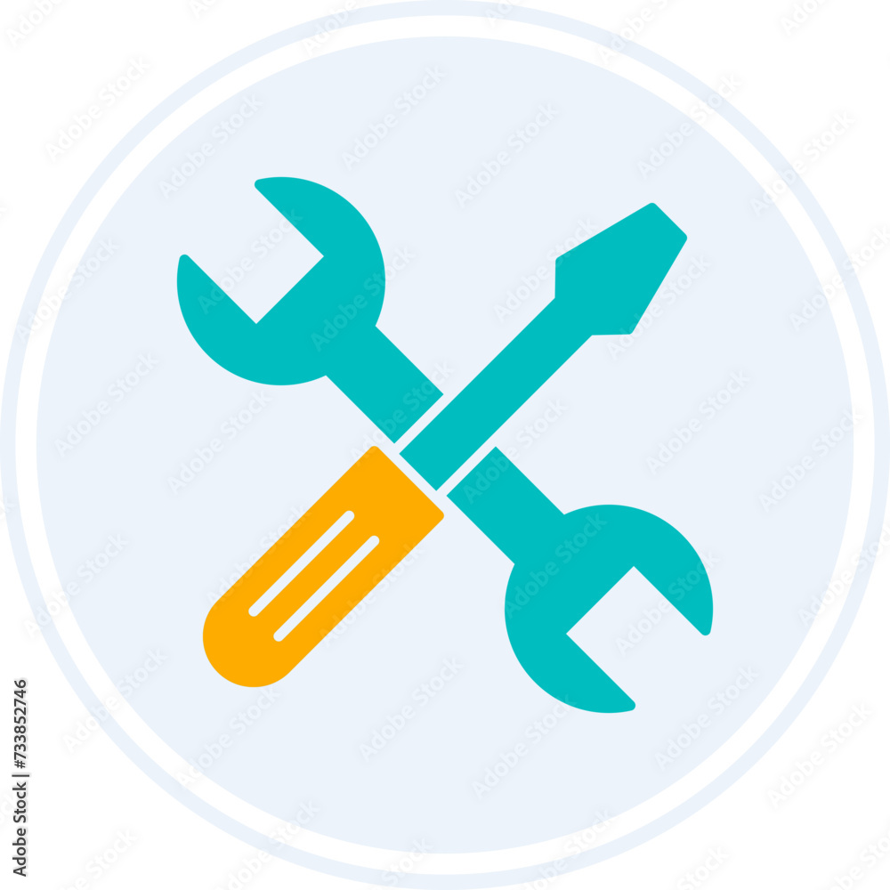 Cross Wrench Icon Cross Wrench Icon