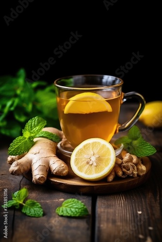 Lemon tea and ginger