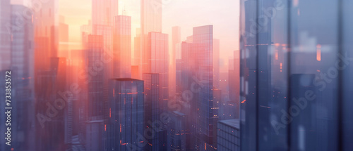 A View of a City From a High Rise Window