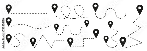 Navigation sign set.Pin point collection. Location symbol.Vector © MarioVectorWorld