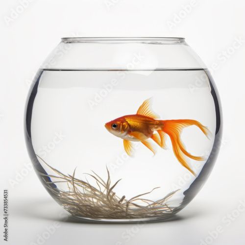 Fish bowl with gold fish