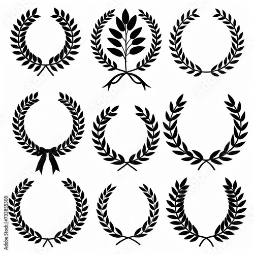 High-Quality Vector Illustration of Heraldic Wreaths