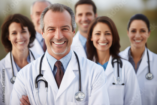 Diverse Medical Team in Smiling Portrait