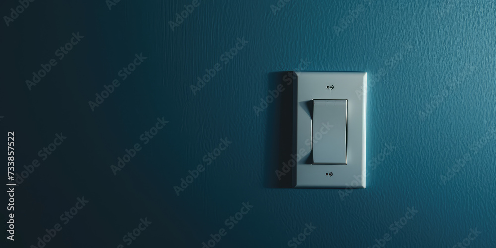 Modern Interior Light Switch on Wall. Close-up of a double light switch on a textured wall with copy space. Modern Interior Light Switch on Wall. Close-up of a double light switch on a textured wall with copy space.