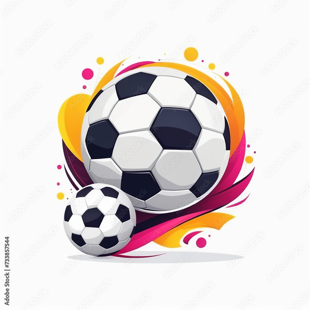 Modern Flat Style Vector Icon of Soccer Design Modern Flat Style Vector Icon of Soccer Design