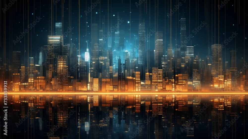 近未来の都市のイメージ（Generative AI）