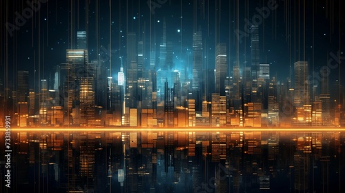 近未来の都市のイメージ（Generative AI） photo