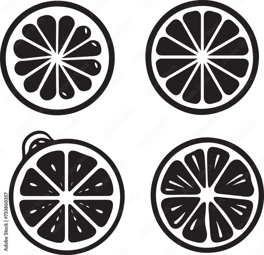 hand drawn lemon sketch vector set hand drawn lemon sketch vector set