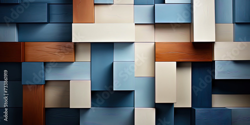 Fototapeta Naklejka Na Ścianę i Meble -  Abstract composition in a photo where geometric forms interact in asymmetric harmon