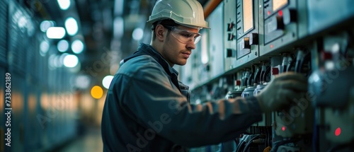 Wallpaper Mural Qualified electrician for installation and maintenance of electrical equipment Torontodigital.ca