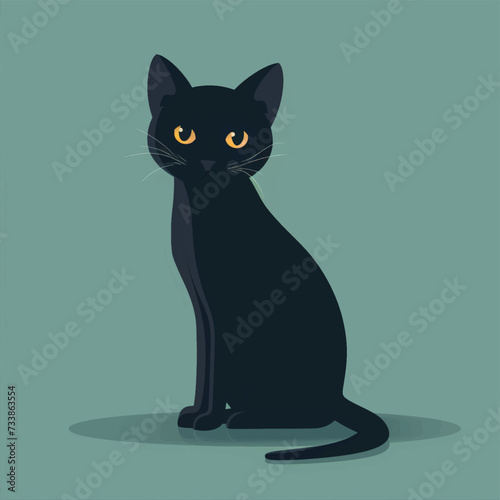 Pet Animal flat vector isolated on color background.