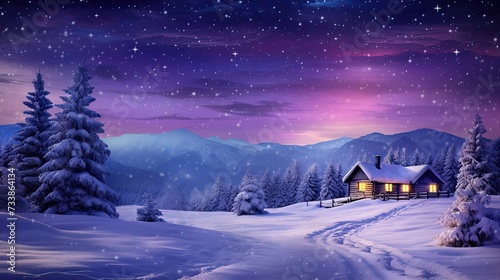 christmas purple holiday background © PikePicture