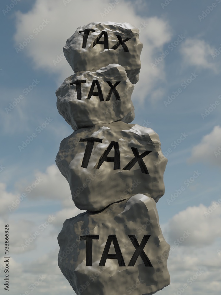 重い税のイメージ