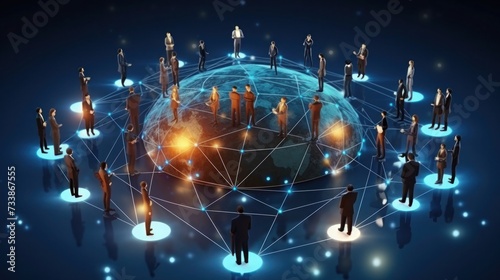 Business ecosystems and partnerships concept. Value of network and solution of creating new opportunities