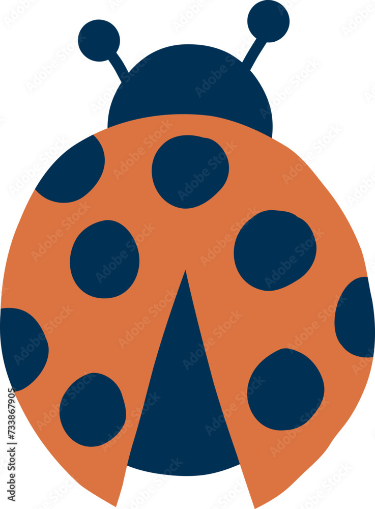 Naklejka premium Ladybug illustration, cartoon style
