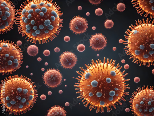 viruses and bacteria microbes 3D image © Lika