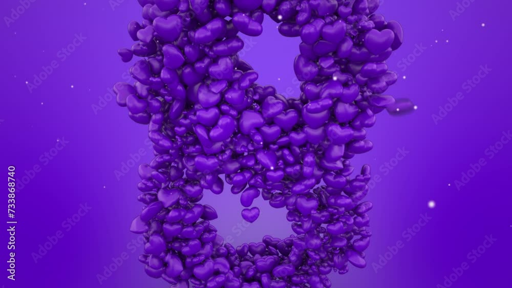 3d Animation Flying Hearts for Happy Women's Day Greeting. 3d Animation Flying Hearts for Happy Women's Day Greeting.